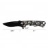 OLYMPIA - FOLDING KNIFE, GREY SKULLS